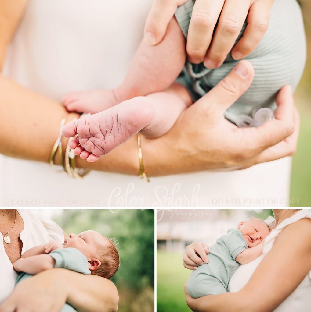 newborn detail photos with mom