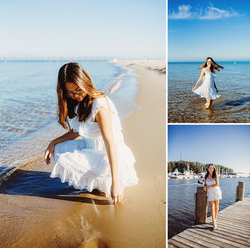 Lake Michigan senior portraits